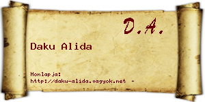 Daku Alida névjegykártya
